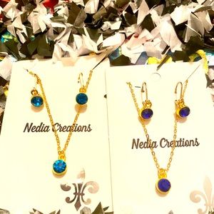 Two Beautiful Rhinestone Necklace and Earrings set